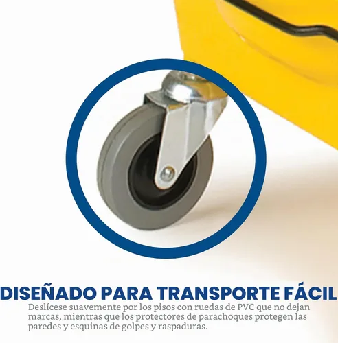 Vista 5 de Carlisle FoodService Products Cubo de trapeador de 26 cuartos de galón con Azul