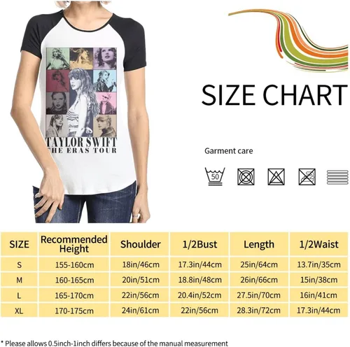 Vista 3 de Taylor ERAS Tour Swift 1989 - Camiseta de manga corta suave para mujer, camiseta de música casual, regalo creativo para fans