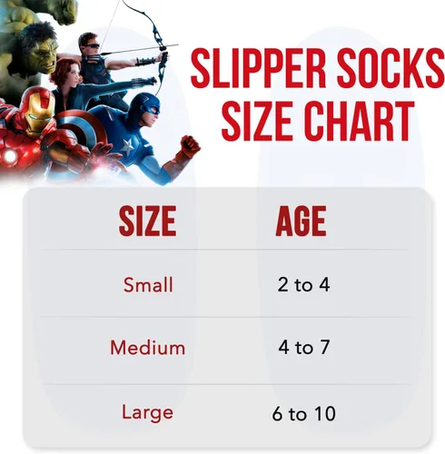 Vista 6 de Marvel Calcetines y pantuflas para niños con Spiderman, Capitán América, Iron Man y Vengadores, paquete de 2 y 3 unidades, pantuflas para niños