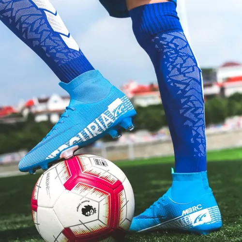 Vista 3 de Zapatos de fútbol para hombre, para exteriores, FGTF, atléticos, para interiores y jóvenes, para jugar al fútbol sala
