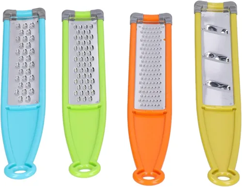 Vista 5 de Stainless Steel Vegetable Zester 4 - in - 1 Cheese Grater & Food Slicer Rustproof Kitchen Grater for Potatoes/Carrots/Cheese Ergonomic Handle