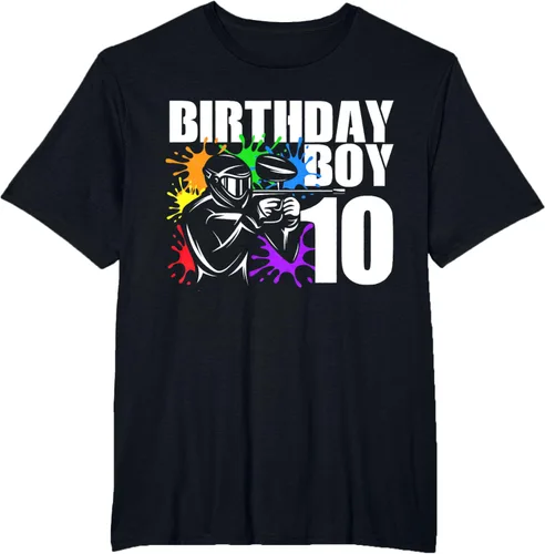 Vista 23 de Camiseta de 10 años de antigüedad, fiesta de cumpleaños para niños, Negro, S
