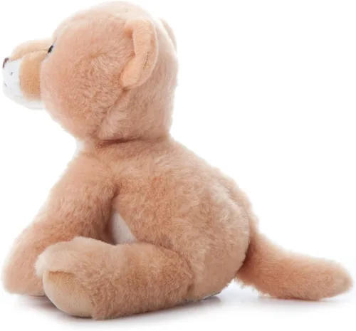 Vista 8 de The Petting Zoo Peluche de leona, regalos para niños, animales salvajes del zoológico Onez, juguete de peluche de leona de 9 pulgadas