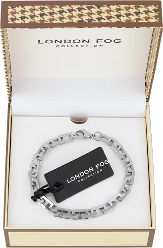 Vista 2 de LONDON FOG Pulsera unisex de oro cuadrado de 8 pulgadas (LF10021)