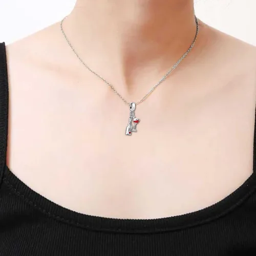 Vista 4 de KunBead Dijes de cristal para botella de vino con forma de corazón para mujeres y niñas, regalos de cumpleaños compatibles con pulseras Pandora