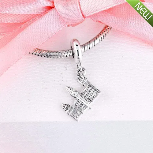 Vista 5 de Abalorio colgante de puente de Carlos de Praga de verano de plata 925 para pulseras Pandora originales