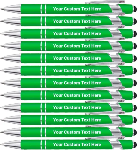 Vista 16 de Bolígrafos personalizados, bolígrafo grabador de negocios personalizados, bolígrafos personalizados con nombre, lápices capacitivos para pantallas