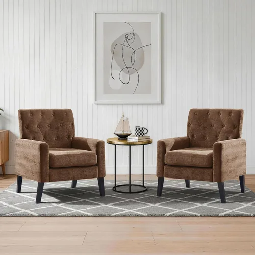 Vista 27 de Sillas decorativas modernas de mediados de siglo, silla de oficina de felpilla beige para recepción, silla de club tapizada para sala de estar