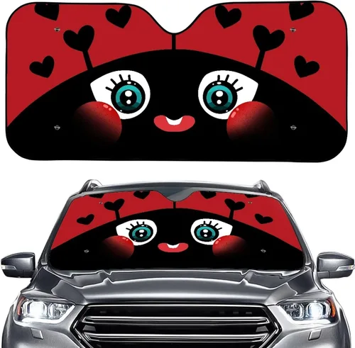 Vista 26 de SEANATIVE Parasol divertido para parabrisas de automóvil, protección contra rayos UV, protector de ventana delantera, diseño de ojos enojados
