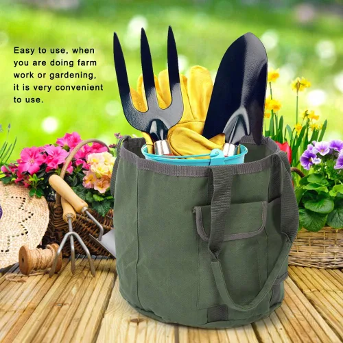 Vista 2 de Organizador de herramientas de cubo, impermeable, bolsa de herramientas para jefe, soporte de jardinería