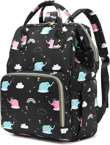 Vista 14 de Mochila de mariposa para laptop para mujeres y hombres, mochila escolar universitaria de 15.6 pulgadas para trabajo, escuela, viajes, negocios