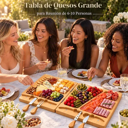 Vista 2 de Hermosas tablas de bambú para charcutería: plegable y fácil almacenamiento