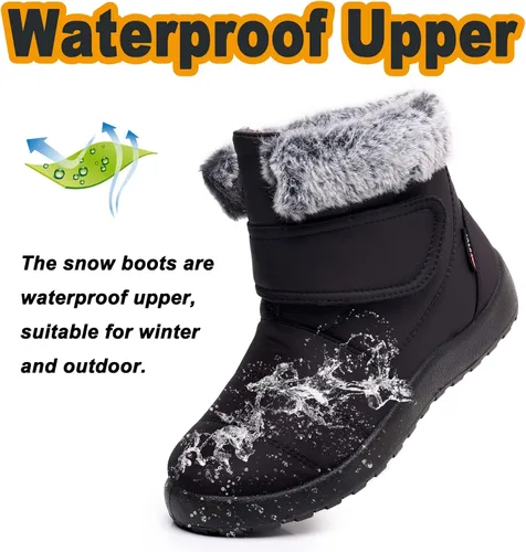 Vista 4 de Botas de invierno para mujer, botas de nieve para mujer, botas de nieve para mujer, botas de invierno para mujer, botas de nieve impermeables