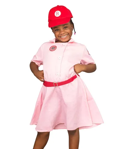 Vista 7 de Rockford Peaches AAGPBL - Vestido de béisbol para niñas