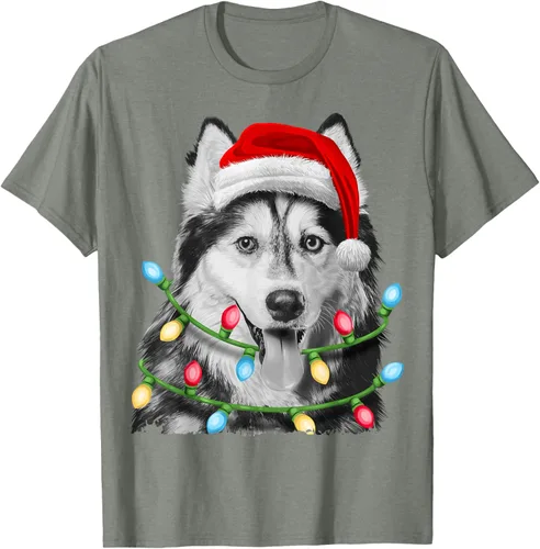 Vista 20 de Camiseta para niños con diseño de hachís siberiano con luces de árbol de Navidad Negro