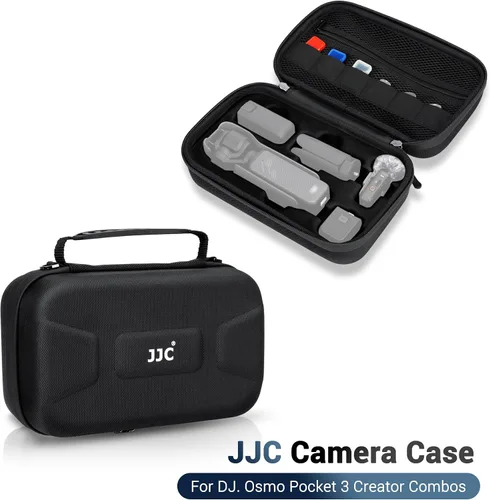 Vista 2 de Kiorafoto Funda rígida OSMO Pocket 3, bolsa de protección portátil de EVA con correa larga de 53.54 pulgadas y 3 fundas para tarjetas MicroSD