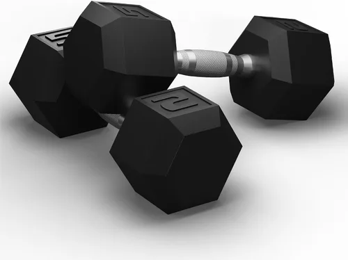 Vista 9 de GRETERST Juego de mancuernas hexagonales con revestimiento de goma, pesas de mano para ejercicio y fitness para gimnasio en casa, entrenamiento