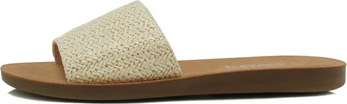 Vista 6 de Soda Shoes Efron-S - Chanclas básicas lisas para mujer, sandalias deslizantes, informales, puntera abierta, playa Todo negro Pu