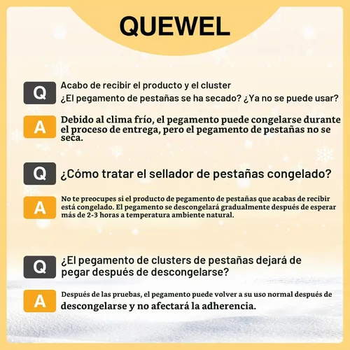 Vista 4 de QUEWEL Pegamento de racimos de pestañas, 0.2 fl oz, pegamento de pestañas