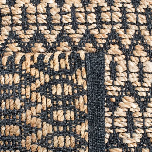 Vista 8 de SAFAVIEH Natural Fiber Collection Runner - 2'3" x 7', Natural & Black, Handmade Hemp, Ideal for The Living Room, Dining, Bedroom (NFB701Z)