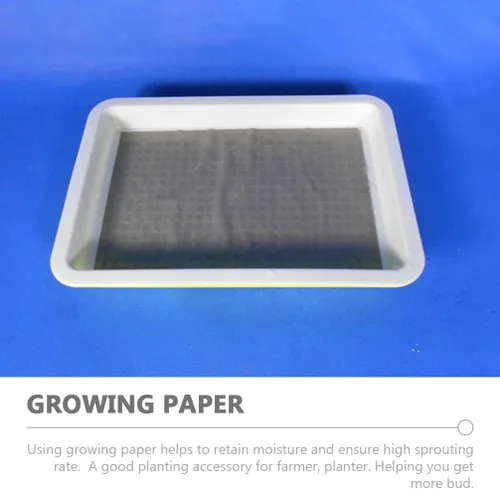 Vista 5 de Bandejas Plantas 200pcs Almohadillas de cultivo hidropónico Bandejas de inicio de papel Germinación brotes de jardín Propagador Set para cultivo sin