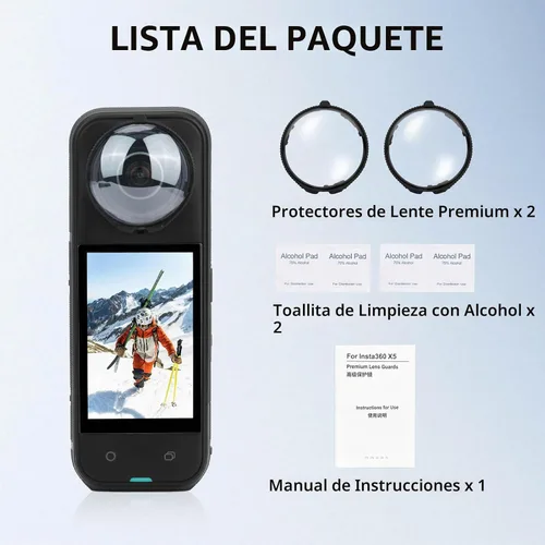 Vista 7 de Protector de lente X5 Premium para Insta360 X5, cubierta protectora de lente de vidrio templado de alta transparencia para cámara protectora Insta