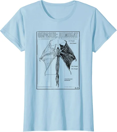 Vista 3 de Stranger Things 4 Demobat Biology Camiseta, Blanco, S