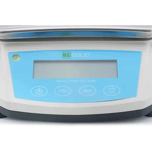 Vista 8 de Balanza de precisión digital sólida de EE. UU., 176.37 oz x 0.00 oz, escala de laboratorio, interfaz RS232, 19 unidades de medición