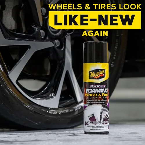 Vista 5 de Meguiar's Hot Rims Limpiador Espumoso de Llantas y Neumáticos - Combina un Limpiador de Llantas y Neumáticos en Un Solo Producto que Elimina