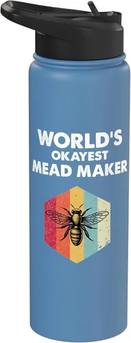 Vista 11 de Okayest Mead Maker Meadmaking Mead Homebrew Brewer Men's Stainless Steel Insulated Water Bottle