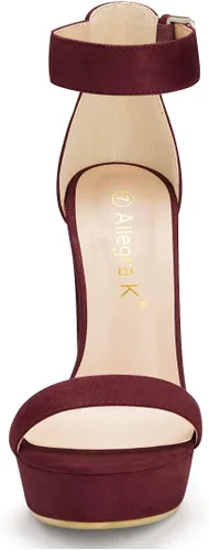 Vista 4 de Allegra K Sandalias de tacón alto con plataforma para mujer