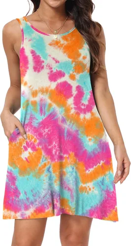 Vista 6 de Vestido de manga corta para mujer con hombros descubiertos y bolsillos 02-Army