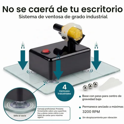 Vista 4 de Mezclador de vórtice para pinturas de modelos y esmalte de uñas Negro