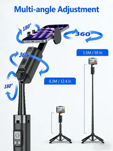 Vista 12 de Trípode de seguimiento automático mejorado 2026 para iPhone Selfie Stick