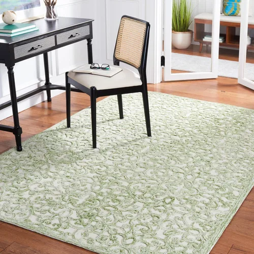 Vista 10 de SAFAVIEH Trace Collection - Alfombra decorativa de 2 x 3 pies, marrón y marfil, lana hecha a mano, ideal para zonas de alto tráfico en entrada, sala