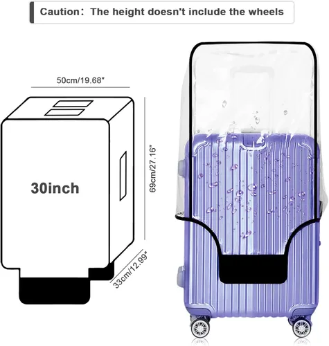 Vista 2 de Funda de equipaje gruesa, Marco negro grueso., 30inch, Viaje