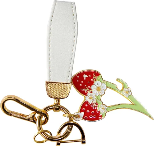 Vista 2 de Llavero de seguridad para mujer, juego de accesorios de llavero de fresa de defensa personal (juego de llaveros de fresa 1), Juego de llaveros