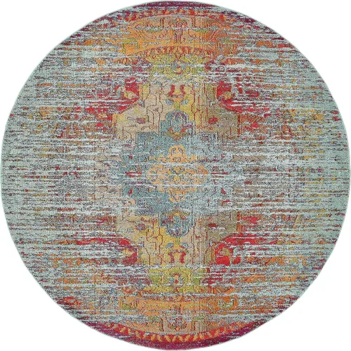 Vista 13 de Unique Loom Vita Collection - Alfombra de área, 2' x 6' 7, azul claro