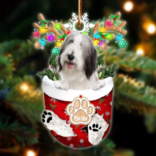 Vista 44 de NAZENTI Adorno Navideño de Bolsillo Personalizado de Affenpinscher en la Nieve, Adorno de Forma Acrílica de Perro, Adorno de Navidad 2023, Adorno