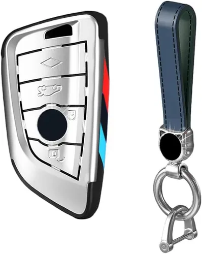Vista 13 de Smart Remote Key Case Funda protectora para BMW 2 5 6 7 X1 X2 X3 X5 X6 Series con llavero