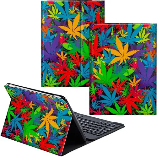 Vista 45 de Funda para Samsung Galaxy Tab S6 Lite 2022/2020 Teclado Inalámbrico Desmontable y Cubierta De Soporte De Cuero PU Funda Protectora Para Samsung