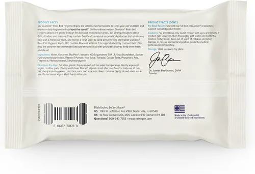 Vista 3 de Vetnique Labs Glandex - Toallitas higiénicas para mascotas de 100 unidades y Glandex Advanced Vet-Strength Chews 60 unidades paquete de toallitas
