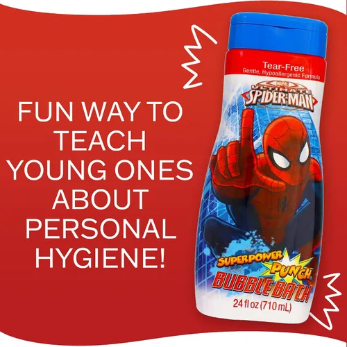 Vista 3 de Amazing Spider-Man Bath Time - Jabón de baño de burbujas para niños, 24 onzas líquidas, aroma a sandía