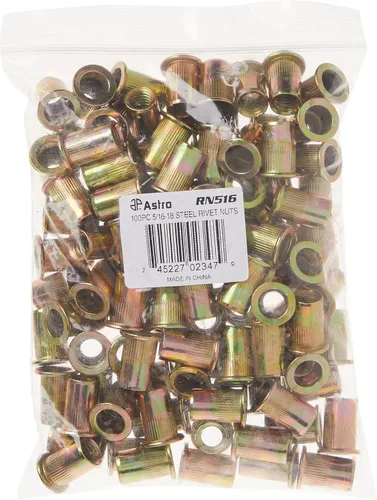 Vista 4 de Astro Pneumatic Tool RN516 - Tuercas remachadoras de acero (100 piezas)