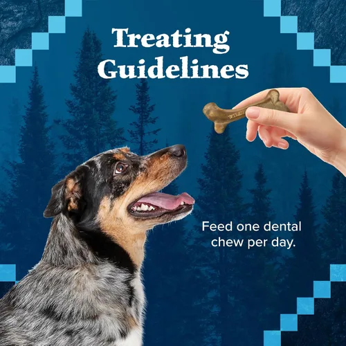 Vista 8 de Blue Buffalo Wilderness Wild Bones - Golosinas dentales masticables para perros, pequeñas, bolsa de 10 onzas