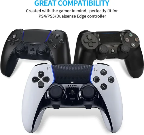 Vista 6 de 10 tapas de agarre de repuesto para joystick para controlador PS4 PS5, el mismo patrón que el original, piezas de accesorios antideslizantes