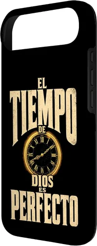 Vista 3 de Fe Cristiana El Tiempo De Dios ES Perfecto Vintage Clock Case for iPhone Air
