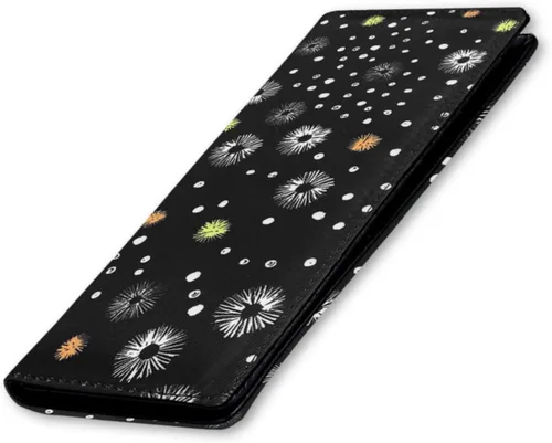 Vista 203 de HUA ANGEL Billetera ultra delgada para mujer, con bloqueo RFID, tarjetero de crédito, plegable, largo, hebilla magnética, billete para mujer, Owl