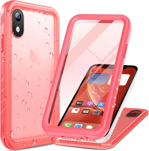 Vista 25 de Cozycase TOP - Funda impermeable militar IP68 para iPhone XR, resistente 360 a prueba de golpes, cuerpo completo, con protector de cámara