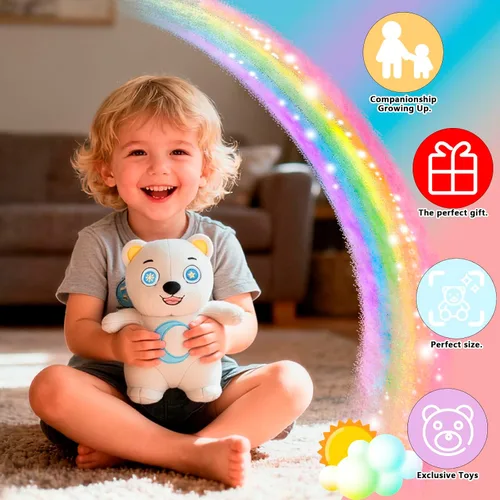 Vista 4 de Oso de peluche Moon Bear, lindas muñecas, suaves al tacto, exquisita artesanía, juguete de peluche cosido a mano, para todas las edades, diseño